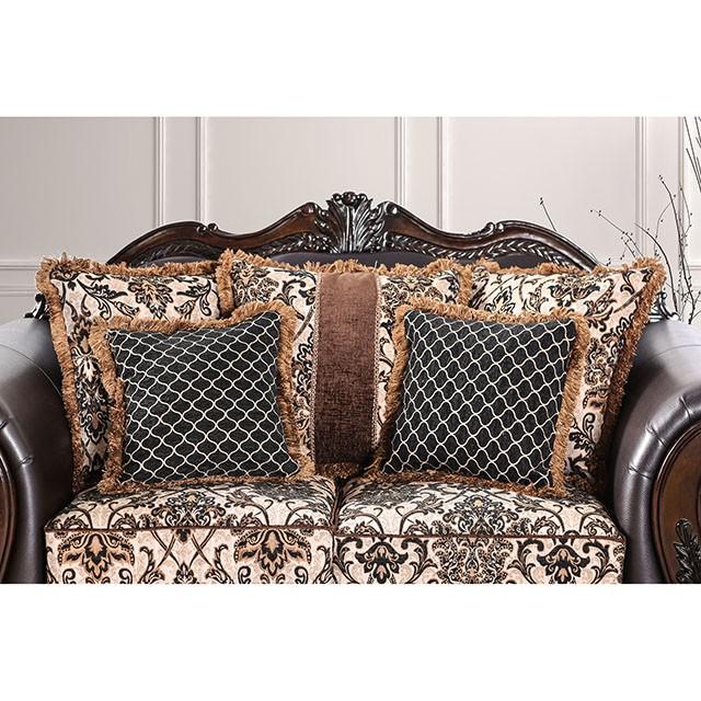JAMAEL Brown/Espresso Sofa - Visions in Furniture (La Mirada, CA)