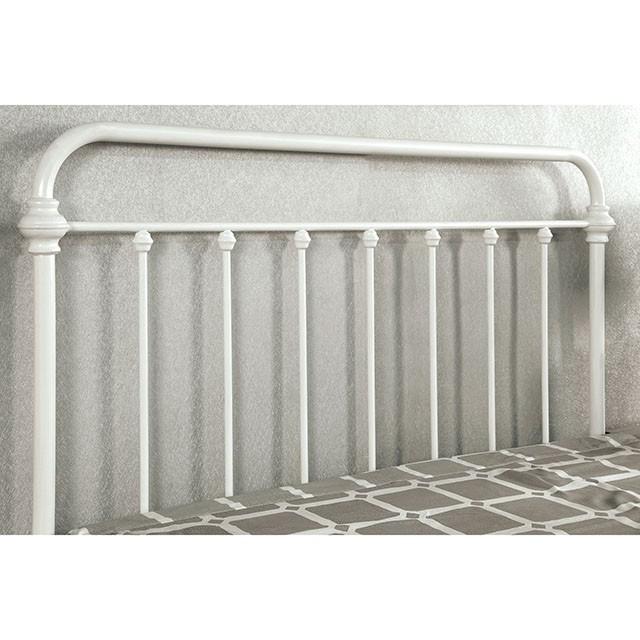 IRIA Vintage White Cal.King, E.King, & Full Bed - Visions in Furniture (La Mirada, CA)