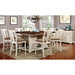SABRINA Off White/Cherry Ctr.Ht. Chair, Cherry & White (2/CTN) - Visions in Furniture (La Mirada, CA)