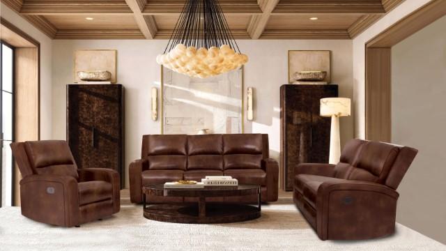 SOTERIOS Power Sofa, Medium Brown - Visions in Furniture (La Mirada, CA)