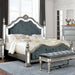 Azha Silver/Gray Cal.King & Queen Bed - Visions in Furniture (La Mirada, CA)