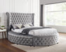 SANSOM E.King & Queen Bed, Black, Blue, & Grey - Visions in Furniture (La Mirada, CA)