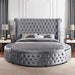 SANSOM E.King & Queen Bed, Black, Blue, & Grey - Visions in Furniture (La Mirada, CA)