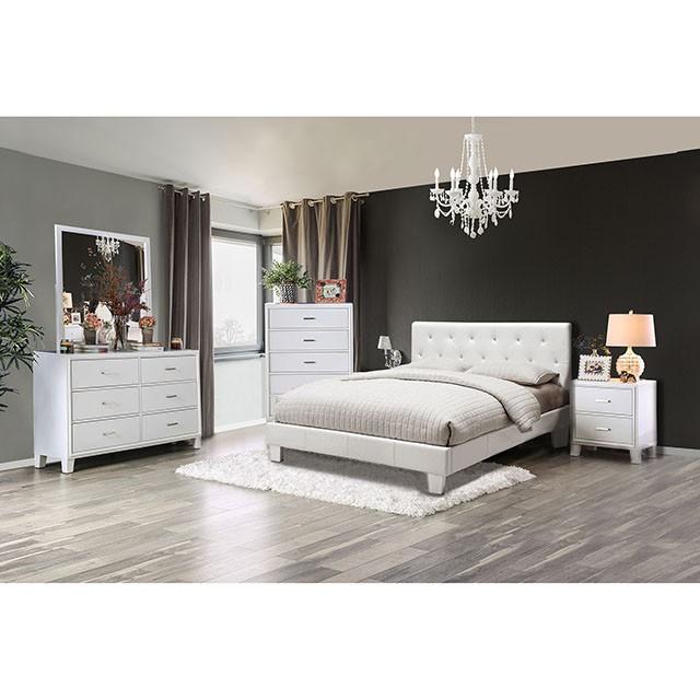 Velen Black Cal.King, E.King, Full, & Twin Bed Black & White - Visions in Furniture (La Mirada, CA)