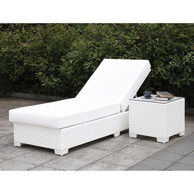 Somani Adjustable Chaise + End Table - Visions in Furniture (La Mirada, CA)