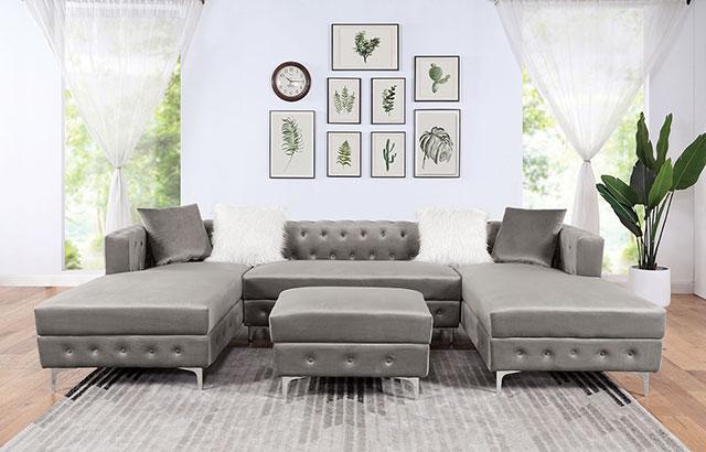 CIABATTONI Sectional, Gray - Visions in Furniture (La Mirada, CA)