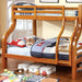 SOLPINE Gray & Oak Twin/Full Bunk Bed - Visions in Furniture (La Mirada, CA)
