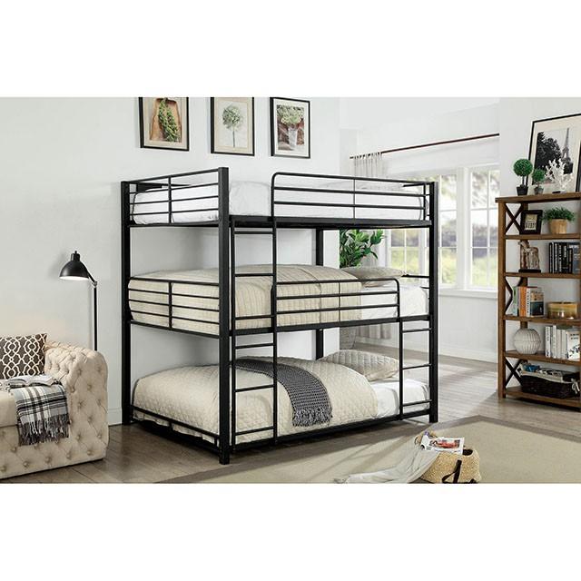 Olga I Antique Black Full/Full Bunk Bed - Visions in Furniture (La Mirada, CA)