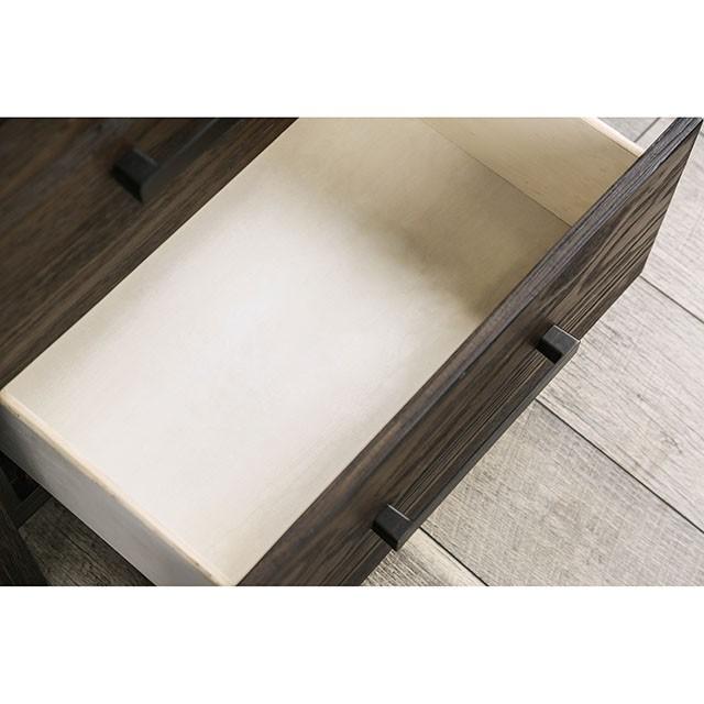 Rexburg Wire-Brushed Rustic Brown Night Stand - Visions in Furniture (La Mirada, CA)