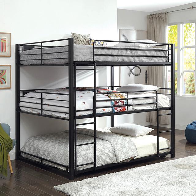 Olga I Antique Black Full/Full Bunk Bed - Visions in Furniture (La Mirada, CA)
