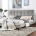 LEOMIN Cal.King, E.King, Full, & Queen Bed, Gray - Visions in Furniture (La Mirada, CA)