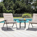 Bastia 3 Pc. Conversation Set Teal & Beige - Visions in Furniture (La Mirada, CA)