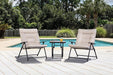 Bastia 3 Pc. Conversation Set Teal & Beige - Visions in Furniture (La Mirada, CA)