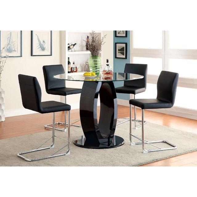 LODIA II Black Counter Ht. Chair - Visions in Furniture (La Mirada, CA)