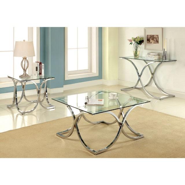 LUXA Chrome End Table - Visions in Furniture (La Mirada, CA)