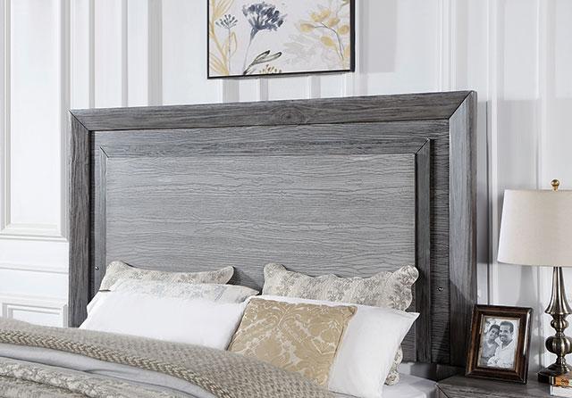 RAIDEN Cal.King, E.King, & Queen Bed, Gray - Visions in Furniture (La Mirada, CA)