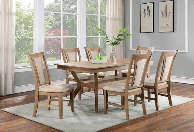 UPMINSTER Side Chair (2/CTN), Natural Tone/Beige - Visions in Furniture (La Mirada, CA)