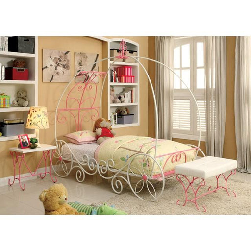 ENCHANT Pink/White Twin Bed - Visions in Furniture (La Mirada, CA)