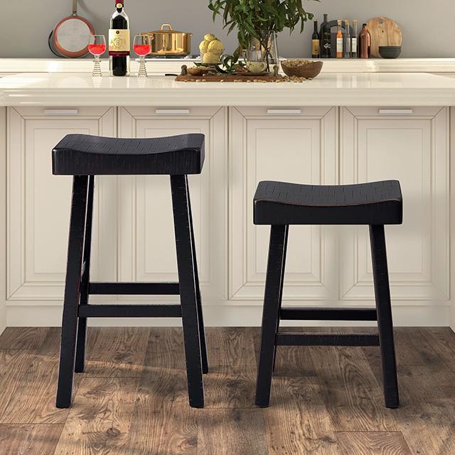 Biasca 29" Stool (2/CTN) White, Brown, & Black - Visions in Furniture (La Mirada, CA)