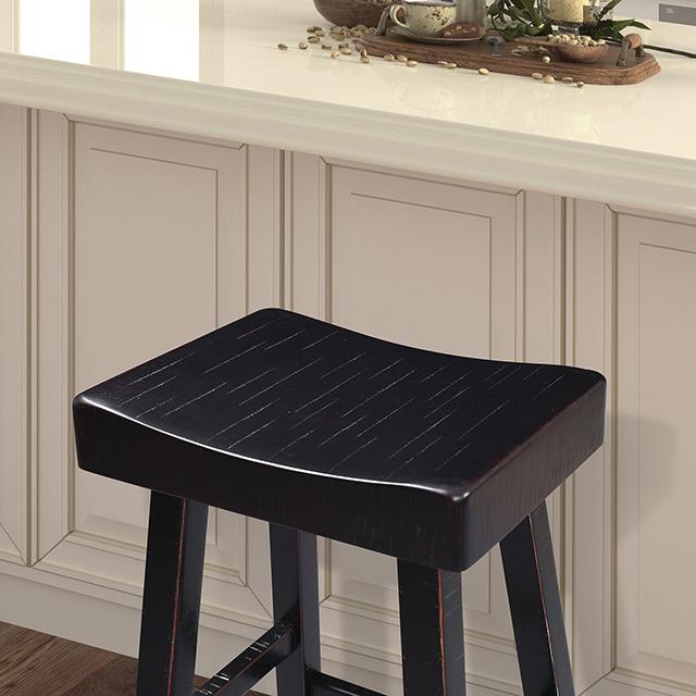 Biasca 29" Stool (2/CTN) White, Brown, & Black - Visions in Furniture (La Mirada, CA)