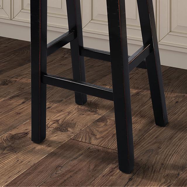 Biasca 29" Stool (2/CTN) White, Brown, & Black - Visions in Furniture (La Mirada, CA)