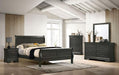 Louis Philippe E.King Bed Black, Cherry, & Gray - Visions in Furniture (La Mirada, CA)