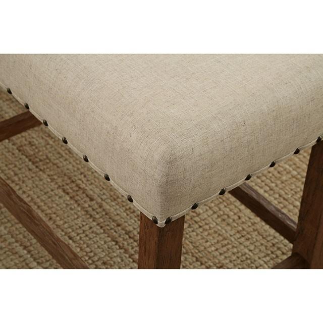 SANIA Rustic Oak Counter Ht. Chair (2/CTN) - Visions in Furniture (La Mirada, CA)