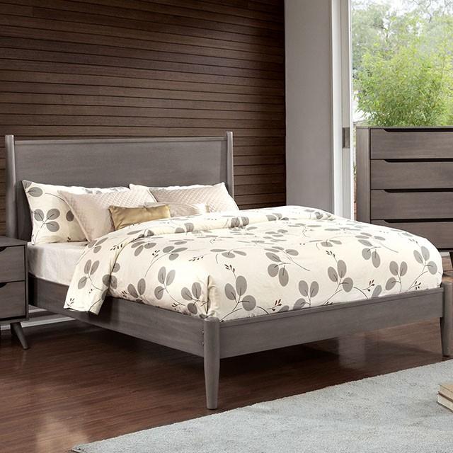 Lennart Gray Cal.King, E.king, & Queen Bed - Visions in Furniture (La Mirada, CA)