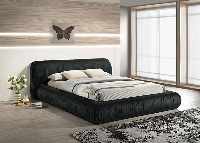 Palmdale Bed Black & Ivory - Visions in Furniture (La Mirada, CA)