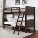 STAMOS Full/Full, Twin/Full, & Twin/twin Bunk Bed, Walnut - Visions in Furniture (La Mirada, CA)