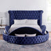 SANSOM E.King & Queen Bed, Black, Blue, & Grey - Visions in Furniture (La Mirada, CA)