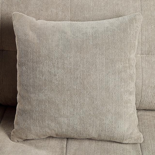 LYNDA Sofa w/ Pillows, Light Gray - Visions in Furniture (La Mirada, CA)