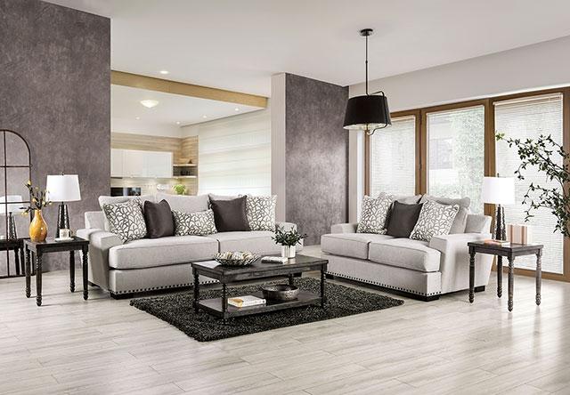 PICOTEE Sofa, Light Gray/Black - Visions in Furniture (La Mirada, CA)