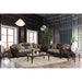Quirino Light Brown/Dark Brown Love Seat - Visions in Furniture (La Mirada, CA)