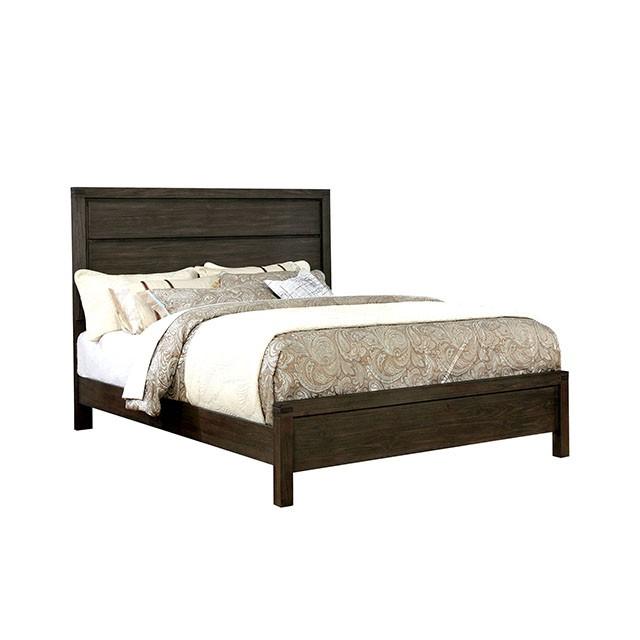 Rexburg Wire-Brushed Rustic Brown E.King & Full Bed - Visions in Furniture (La Mirada, CA)