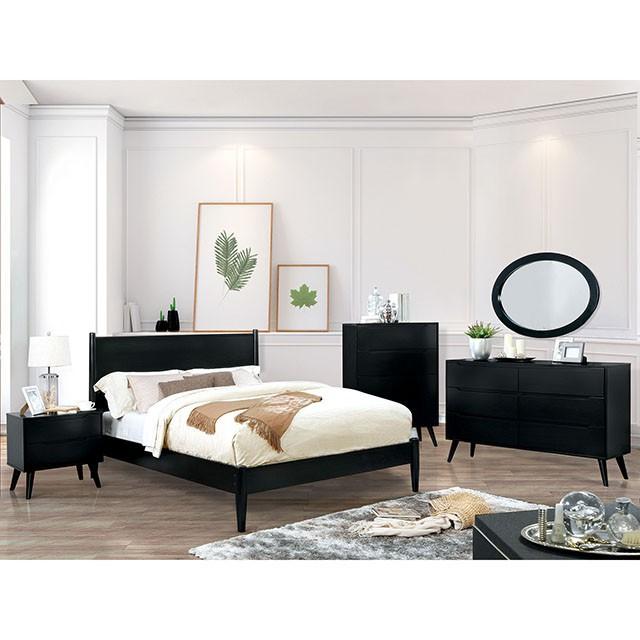 LENNART II Black & White Cal.King, E.King, Full, Queen, Twin Bed - Visions in Furniture (La Mirada, CA)
