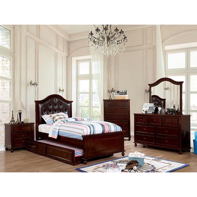 OLIVIA Night Stand, Dark Walnut - Visions in Furniture (La Mirada, CA)