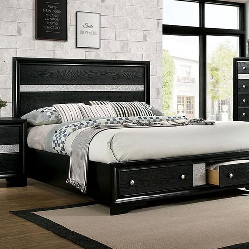 CHRISSY E.King, Full, & Queen Bed White, Grey, & Black - Visions in Furniture (La Mirada, CA)