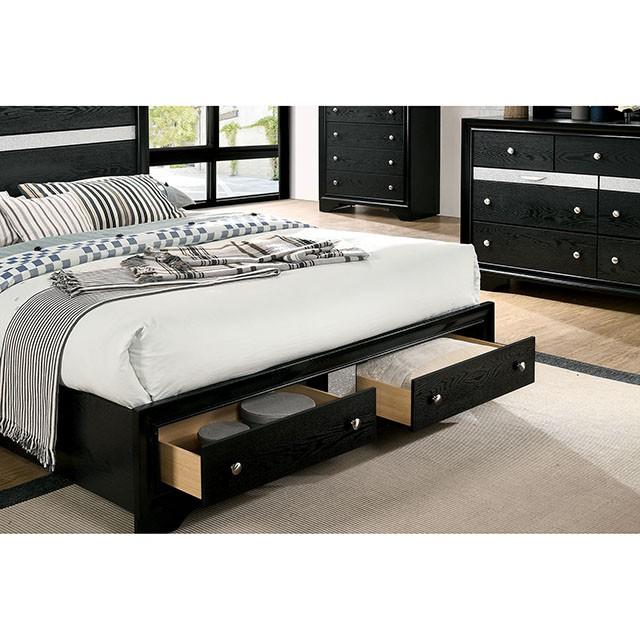 CHRISSY E.King, Full, & Queen Bed White, Grey, & Black - Visions in Furniture (La Mirada, CA)