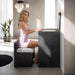 Ashbourne Bedside Vanity Set with Stool Contemporary - Visions in Furniture (La Mirada, CA)