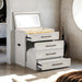 Ashbourne Bedside Vanity Set with Stool Contemporary - Visions in Furniture (La Mirada, CA)