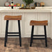 Biasca 29" Stool (2/CTN) White, Brown, & Black - Visions in Furniture (La Mirada, CA)
