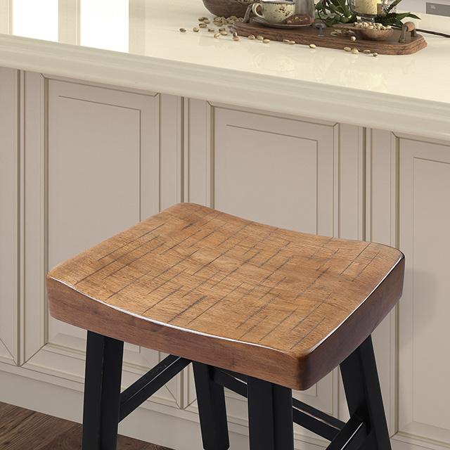 Biasca 29" Stool (2/CTN) White, Brown, & Black - Visions in Furniture (La Mirada, CA)