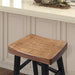 Biasca 29" Stool (2/CTN) White, Brown, & Black - Visions in Furniture (La Mirada, CA)