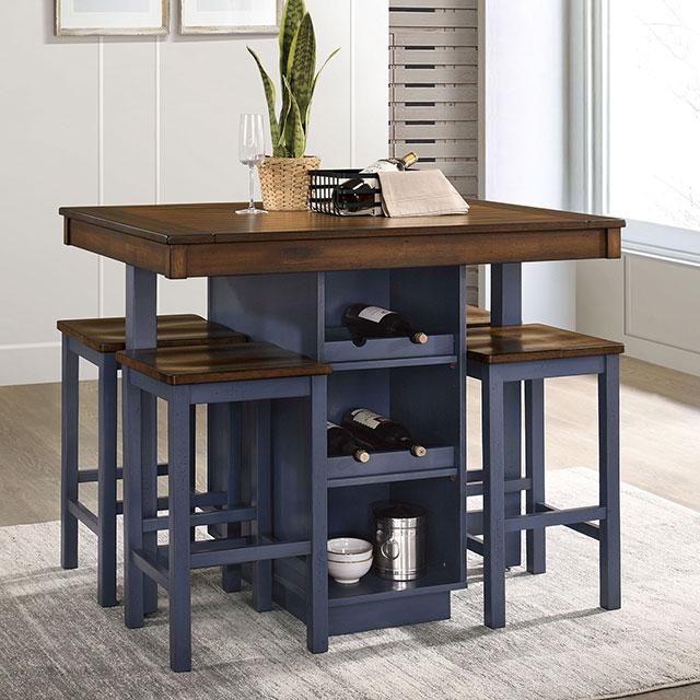 Azurine 5 Pc. Counter Ht. Set - Visions in Furniture (La Mirada, CA)