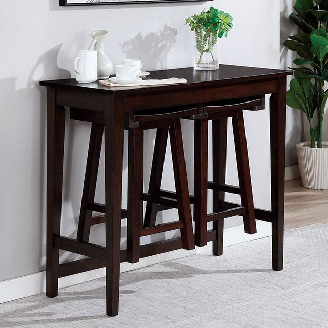 Elinor Bar Table Set Cherry & Green