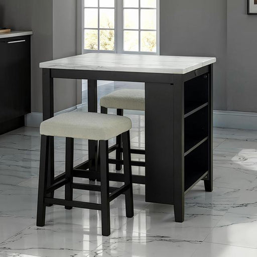 Chalcedony 3 Pc. Dining Table Set - Visions in Furniture (La Mirada, CA)