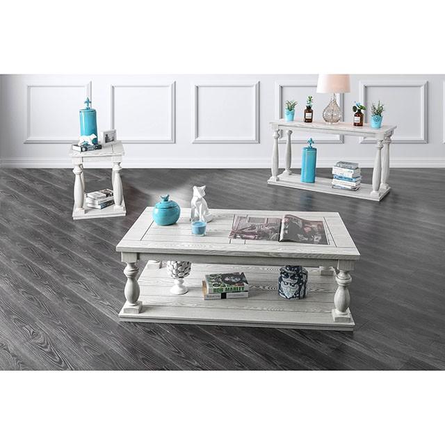 Arlington Antique White Sofa Table - Visions in Furniture (La Mirada, CA)