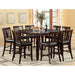 Edgewood II Espresso Square Counter Ht. Table - Visions in Furniture (La Mirada, CA)