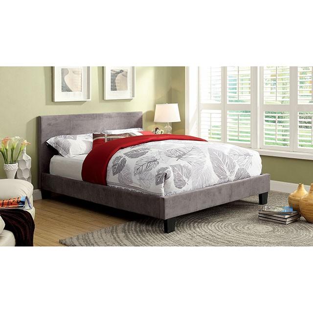 Winn Park Cal.King, E.King, Twin, & Full Bed Chrome, Gray, Brown, & Chrome - Visions in Furniture (La Mirada, CA)